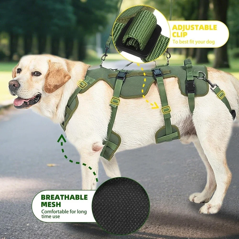Dog Lift Harness Large Green PUPTECK‎ Support Sling for Rear Leg Injury Help